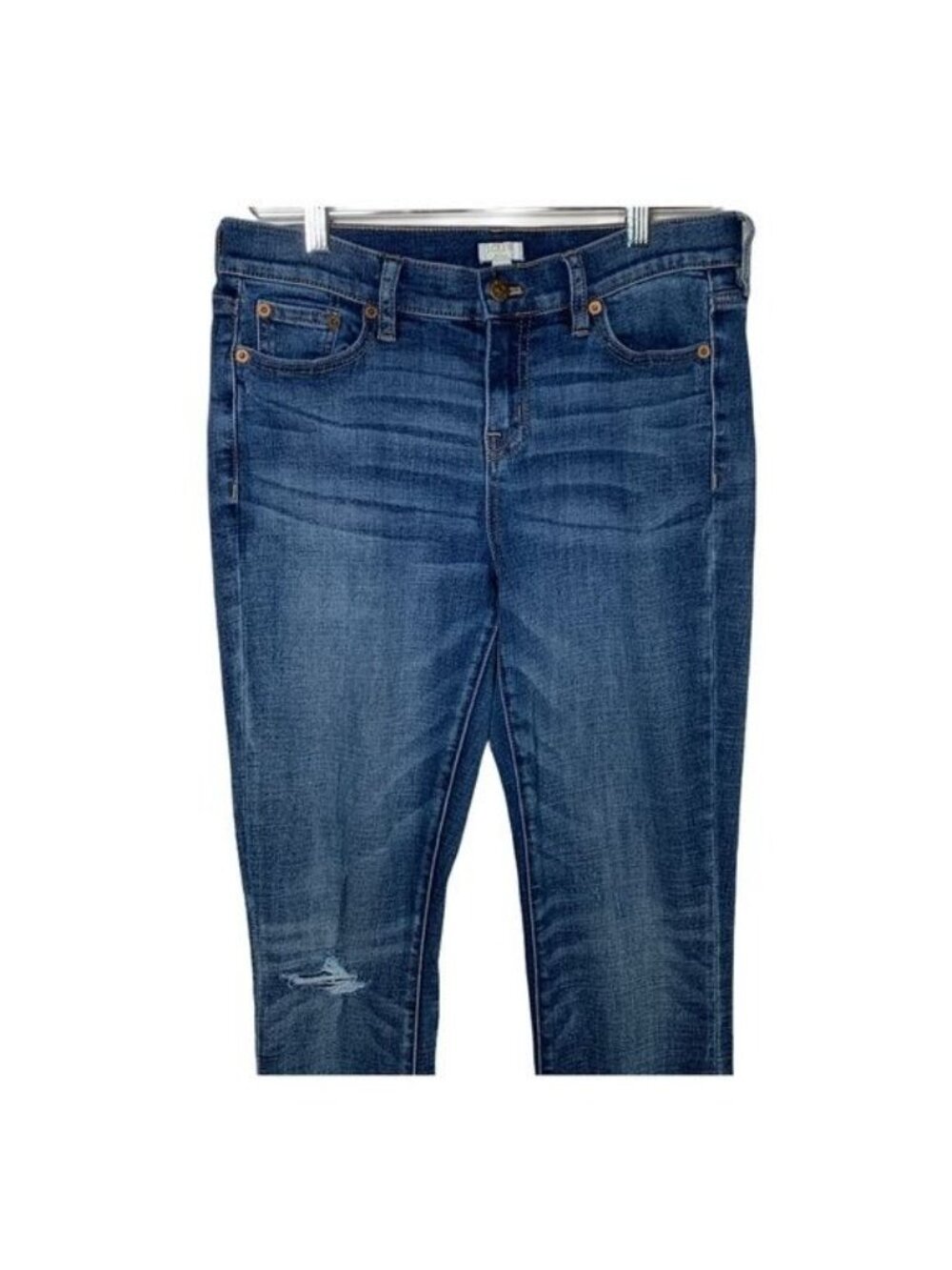 J.Crew Skinny Jeans Women's Size 26 Distressed Mid Rise Stretch Denim - Picture 3 of 10